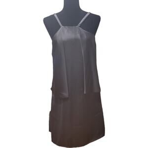 Laundry by Shelli Segal Black Partial Popover Slip Dress Size 4